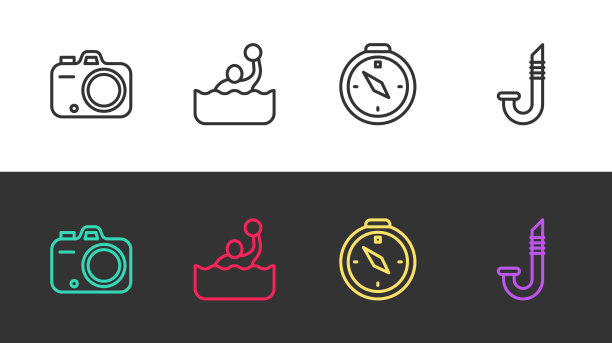 设置线摄影相机水球指南针和图片下载