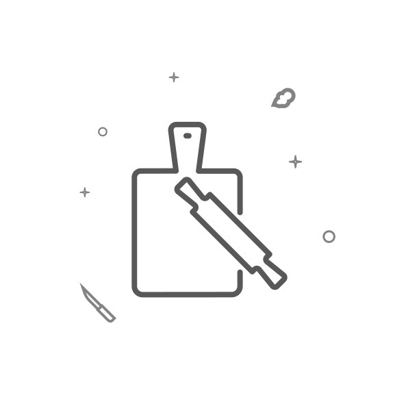 切菜板和擀面杖简单的线条图标图片下载