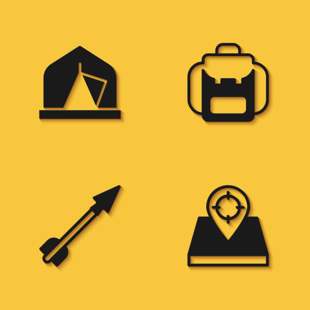 设置游客帐篷狩猎地点中世纪箭和图片下载