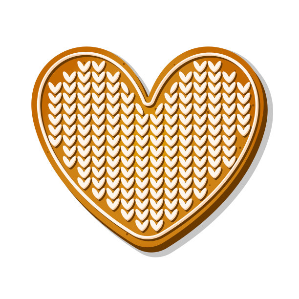 心形的圣诞姜饼饼干图片下载