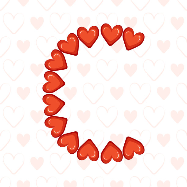 字母c来自红心图片下载