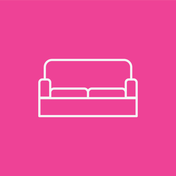 电影观看线图标概念沙发或沙发图片下载