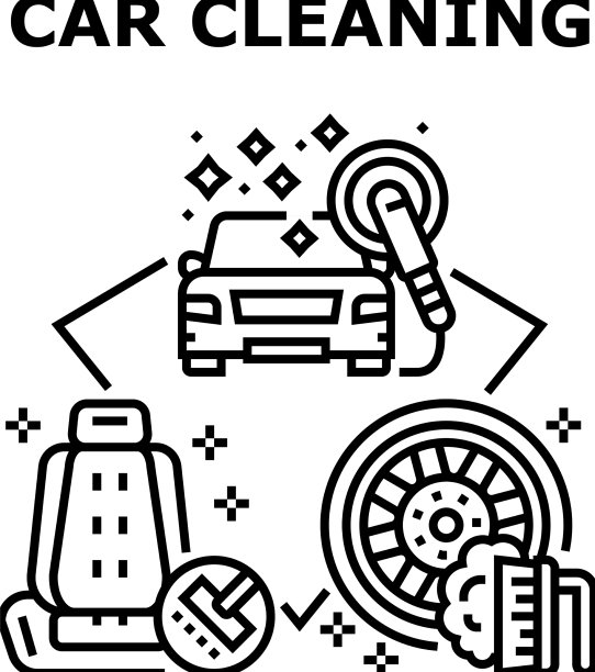 洗车服务理念色彩图片下载