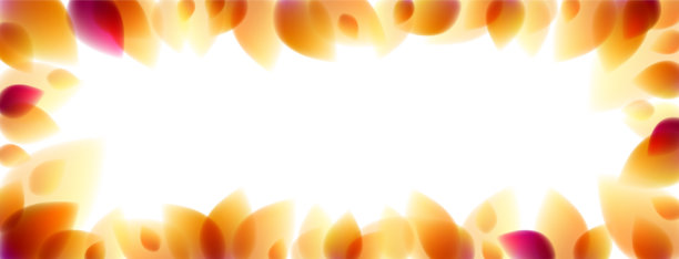 秋天的黄叶和红叶相框逼真图片下载