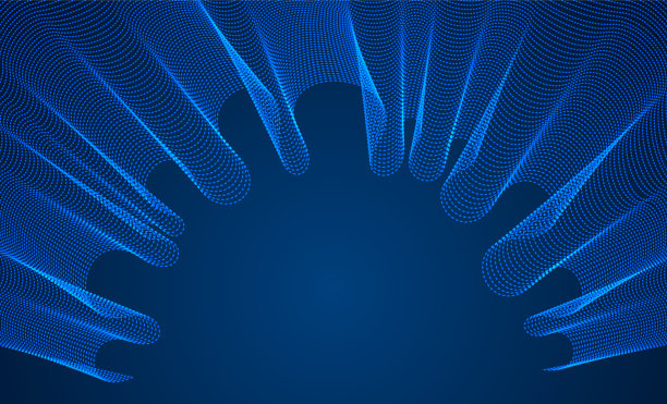 动态粒子声波流动框架虚线图片下载