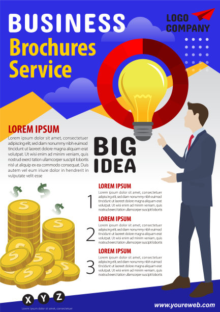 宣传册横幅创业企业模板传单图片下载