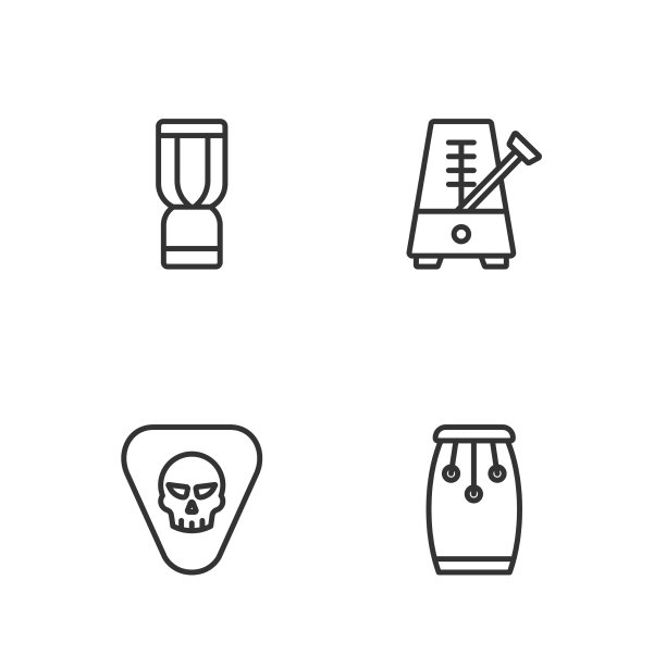 设定线康加鼓吉他挑选非洲djembe图片下载