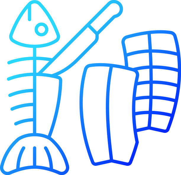 圆角雕刻梯度线性图标图片下载