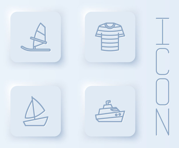 设置线帆板条纹水手t恤图片下载