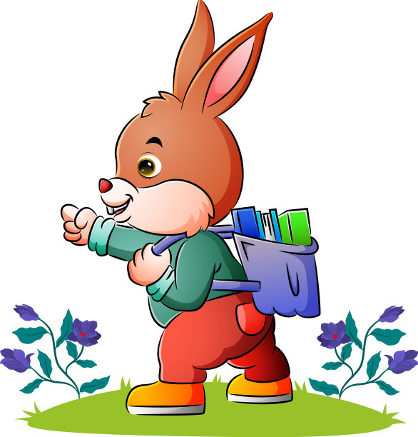 兔子学生在做手势图片下载