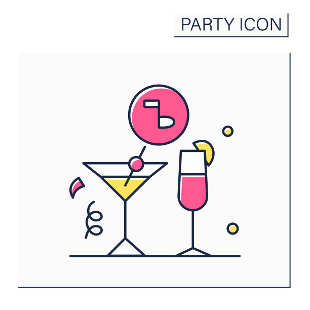 酒会颜色图标图片下载