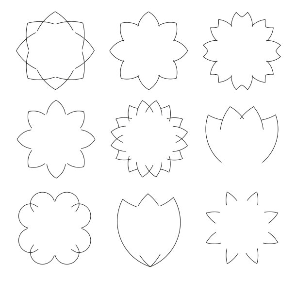 图标组花符号象形图图片下载