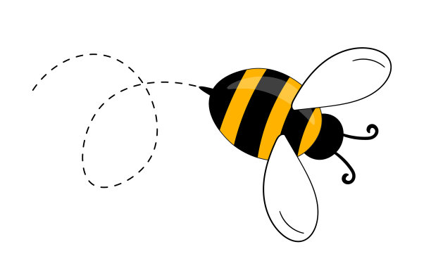 卡通蜜蜂吉祥物一只小蜜蜂在飞图片下载