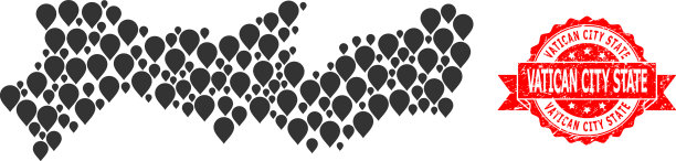 纹理梵蒂冈城国家印章和指针图片下载