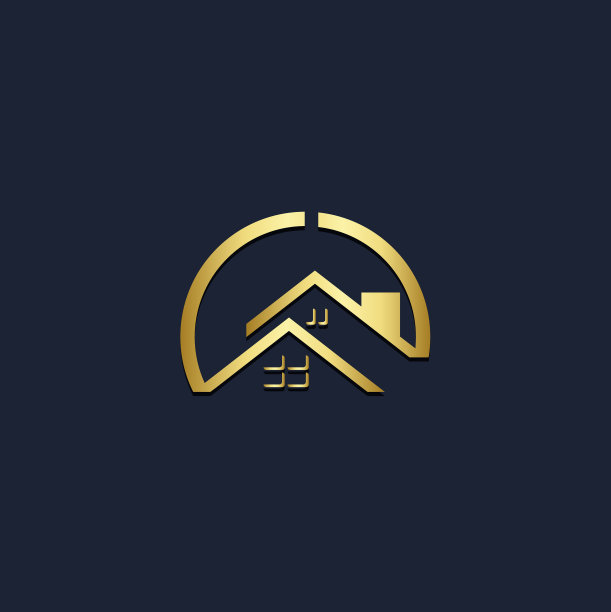 房地产建筑金色Logo图片下载