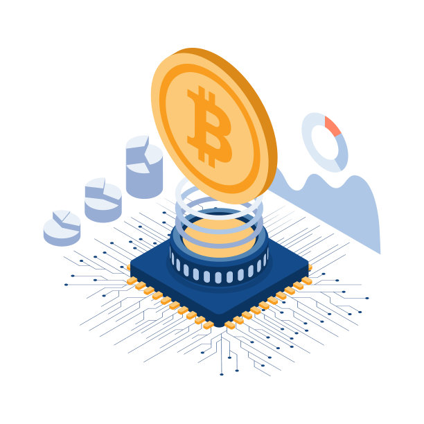 计算机芯片上的等距比特币图片下载