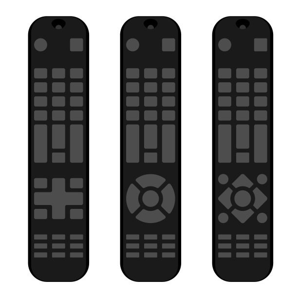 一套控制电视面板遥控器图片下载