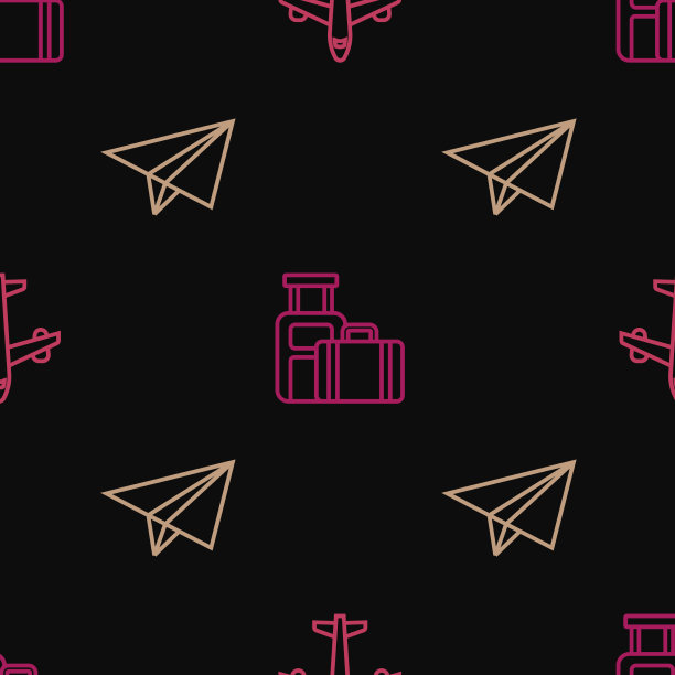 将线平面、纸飞机和手提箱固定在上面图片下载