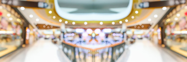 抽象模糊现代商场内部背景图片下载