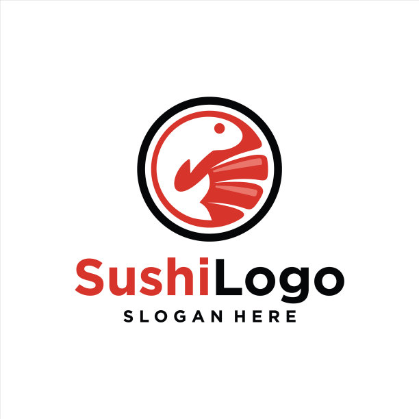 寿司标志与金枪鱼的概念图片下载