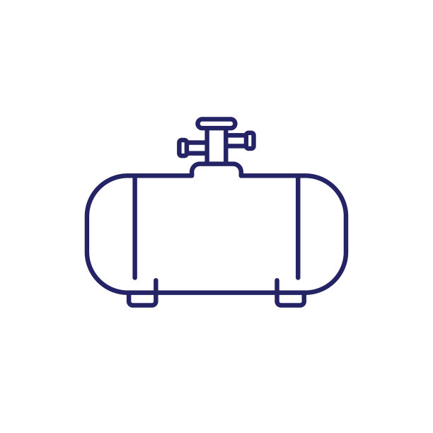 气罐工业汽缸线图标图片下载