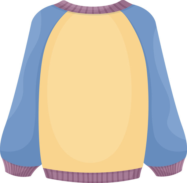 明亮温暖的蓝色和黄色针织毛衣图片下载