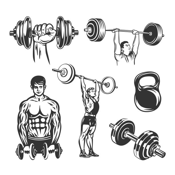 一套关于健身和举重的节目图片下载