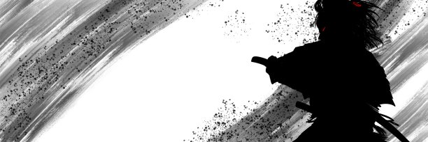 kirrie风格的年轻武士与敌人战斗的手绘插图图片下载