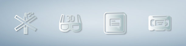 设置禁止吸烟的3d电影视频眼镜图片下载