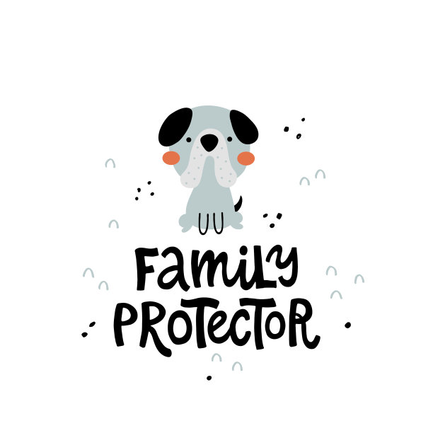 可爱的狗和文字图片下载