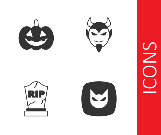 设置黑猫南瓜墓碑上写着rip图片下载