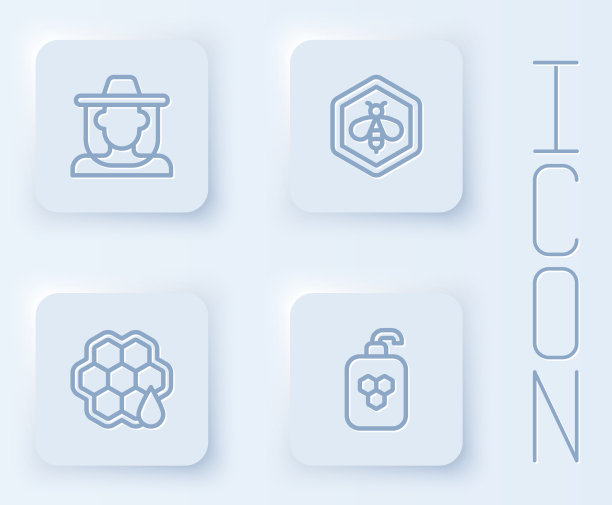 设置线养蜂人与保护帽和蜂窝图片下载