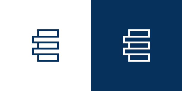 未来和现代的首字母e标志设计图片下载