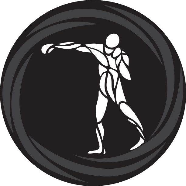 拳击手抽象运动员拳击轮廓图片下载