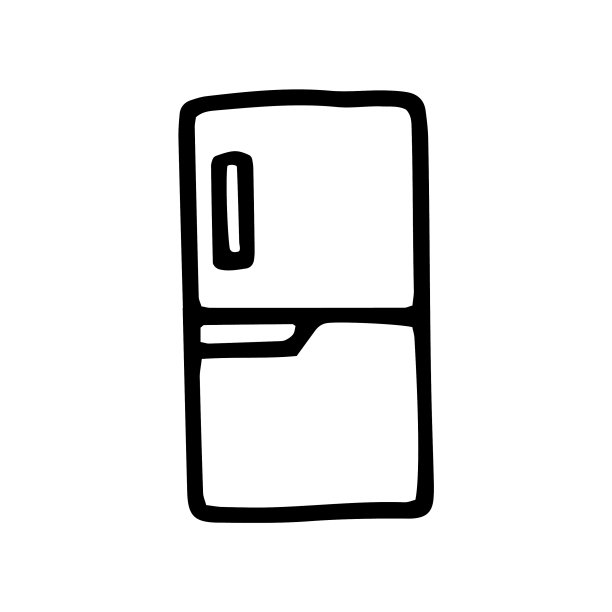 家用冰箱线条涂鸦简单的图标图片下载