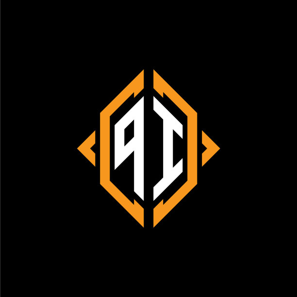 PI标志字母组合设计模板图片下载