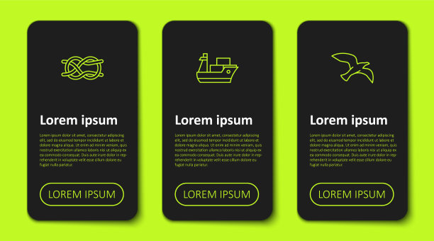 设置线航海绳结货船和鸟图片下载