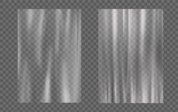 逼真的拉伸玻璃纸横幅图片下载