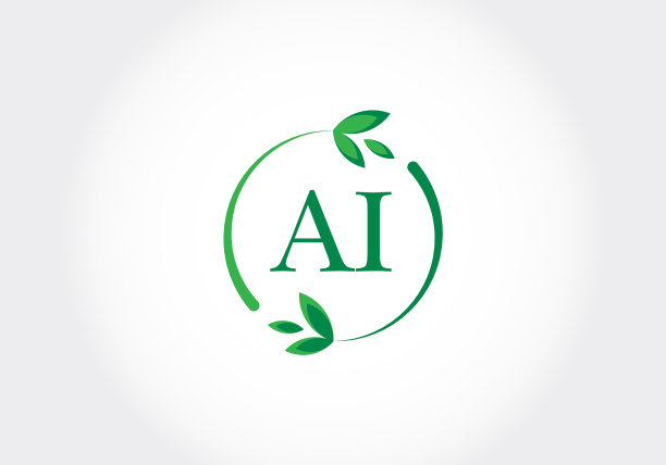 字母ai和叶子绿色图片下载