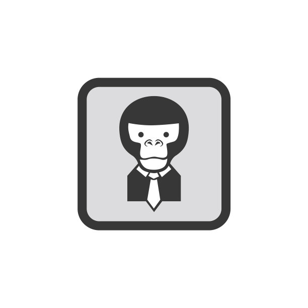 工作猴子标志图标图片下载