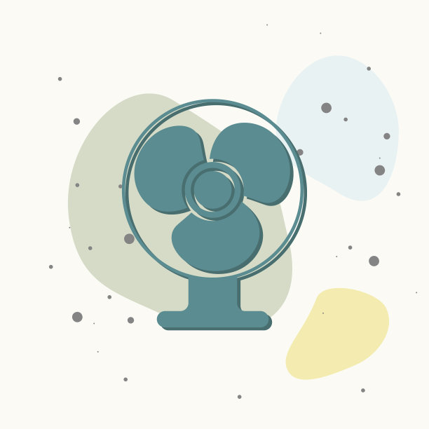 图标风扇多色背景图片下载