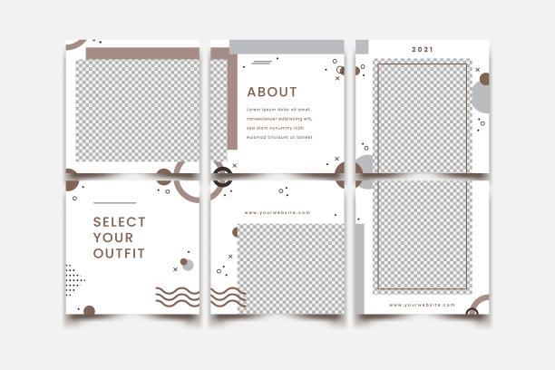 一套设计社交媒体发布的衣服图片下载