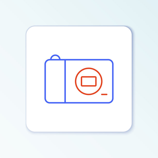 线照片相机图标孤立在白色图片下载