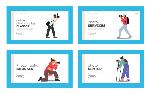 带相机的专业摄影师图片下载