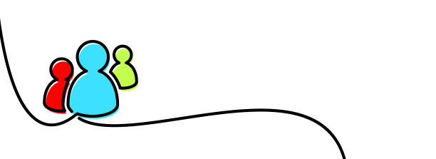 连续的线条勾勒出人们的轮廓图片下载