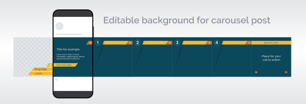 模板旋转木马张贴在社交网络图片下载