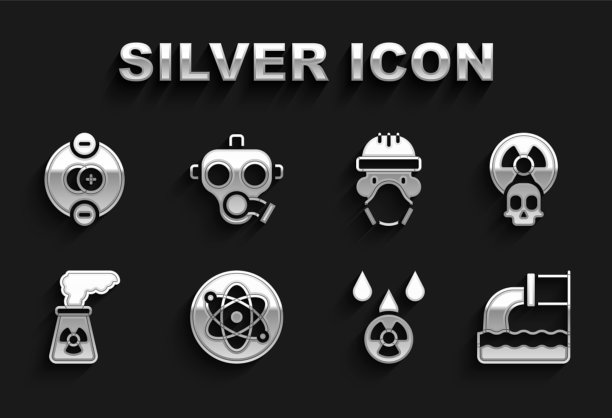 设置原子放射性废水酸雨和图片下载