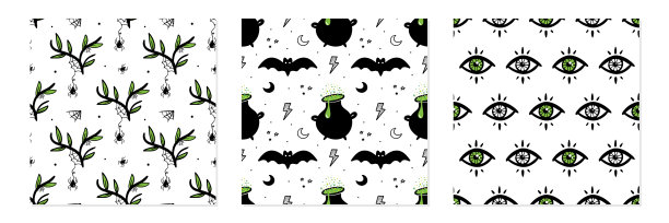 万圣节巫术和魔法图案集图片下载