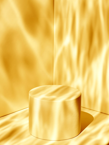 柱面基座，景物带有水波纹理。3d电脑图形模板展示的地方，为您的产品。图片下载