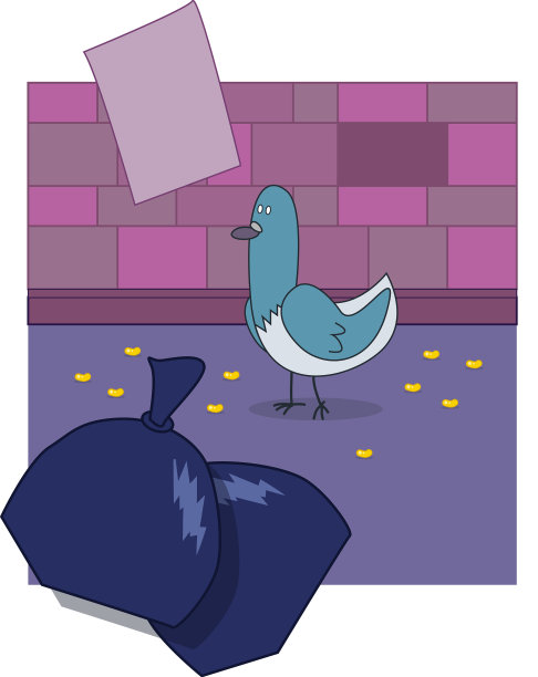 鸽子在小巷图片下载